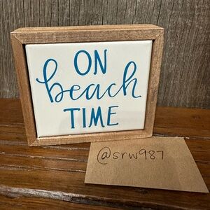 Primitives by Kathy On Beach Time Wooden Mini Sign